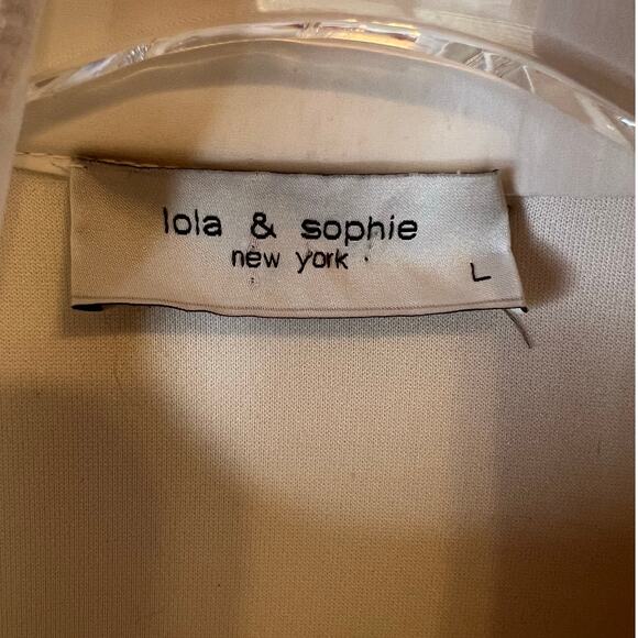Lola + Sofie New York Zip Up Jacket in White Women's Size Large - Picture 8 of 8